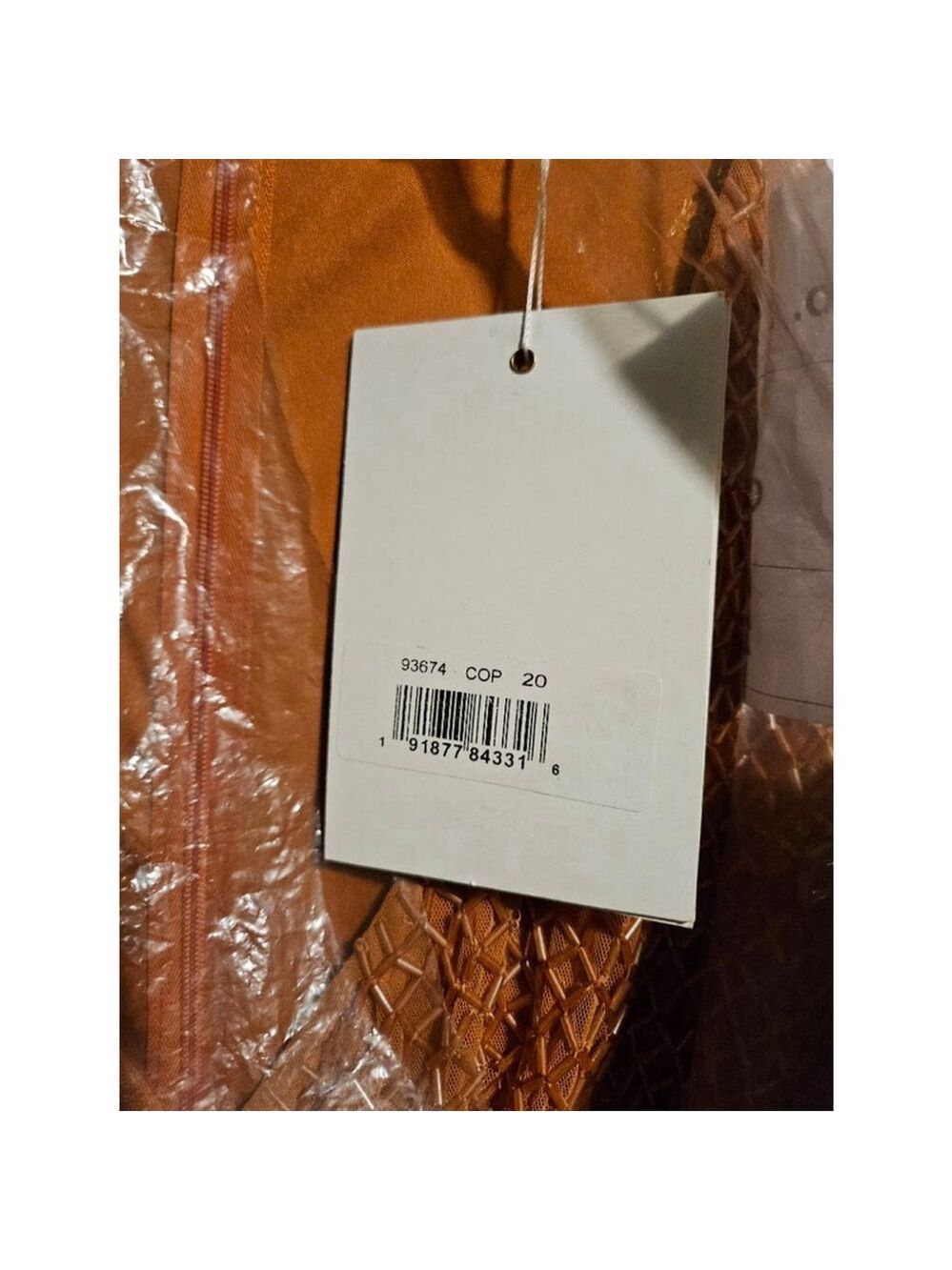 Mac Duggal Copper Beaded Midi Dress Plus Size 20 - Picture 3 of 12